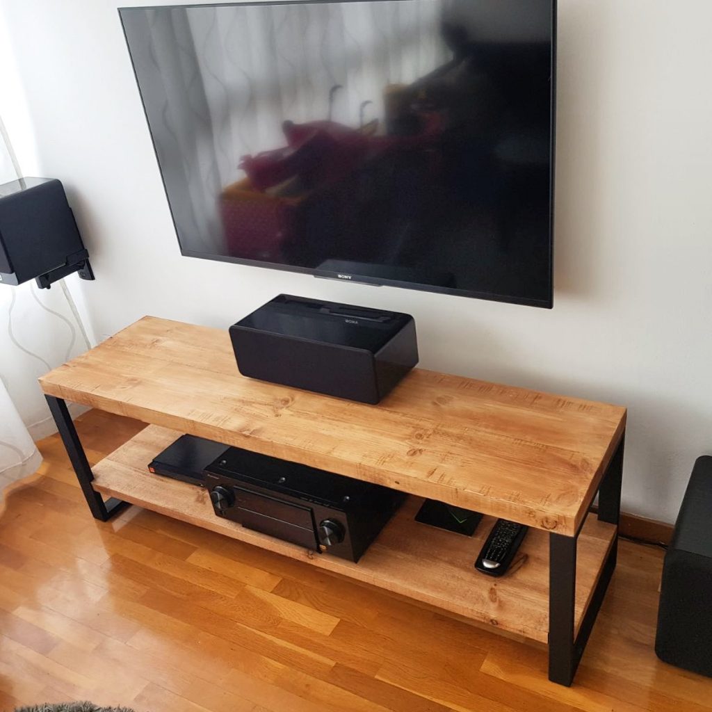 Mueble De Tv Industrial De Hierro Y Madera